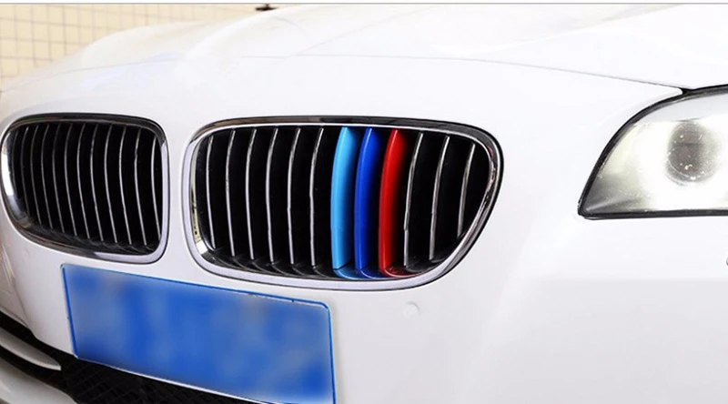 Полоски для передней решетки BMW 3D M автоспорта 5 серии F10 F11 седан Touring 520i 525i 528i 530i 535i
