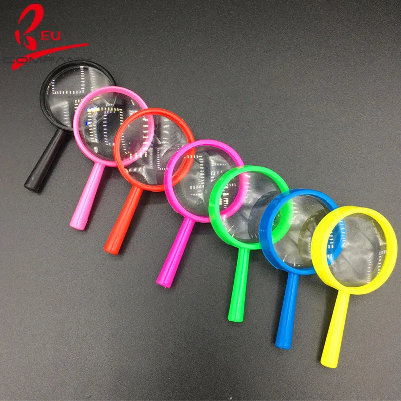 3X цветное пластиковое увеличительное стекло для детской игрушки|magnifying glass|plastic