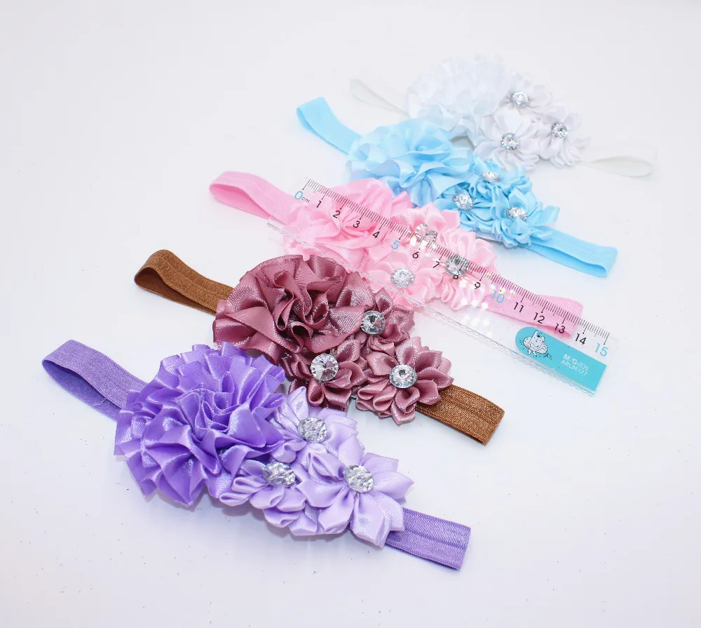 

Fashion Beautiful Children Flower Hair Band Baby Cute Hair Hoop Boutique Rhinestone Head Band Girls Hair Accessories