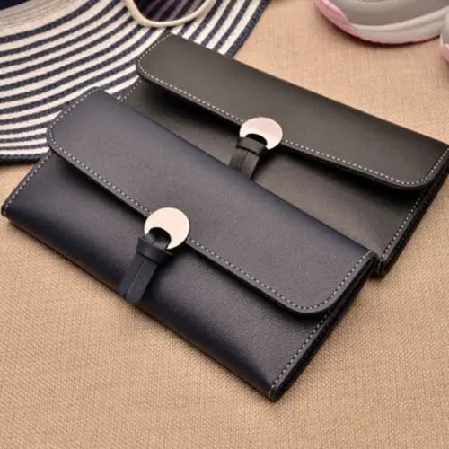 Новый женский кожаный Длинный кошелек сумка держатель для карт клатч рюкзак