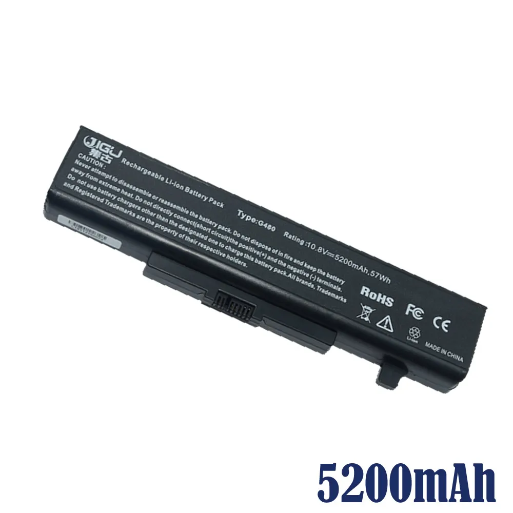 JIGU 6 ячеек L11L6Y01 L11S6Y01 Аккумулятор для ноутбука LENOVO Y480 Y480A Y480P Y580 G580AM G480 Z380AM G580 V480