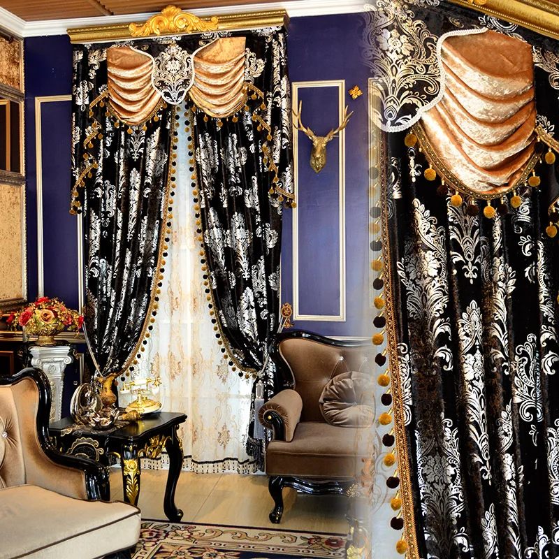 Занавески на заказ черные европейские и американские высококачественные