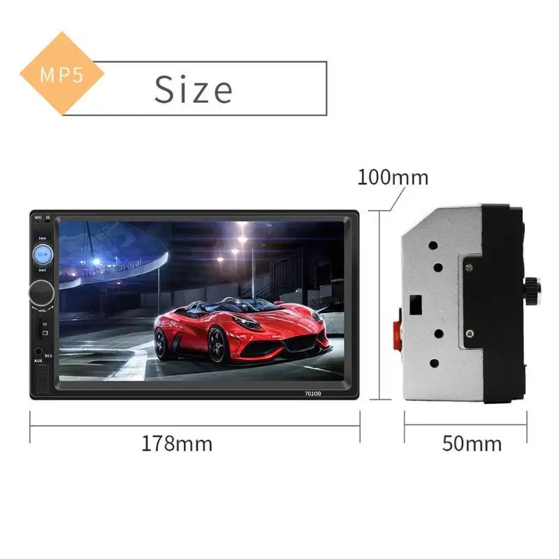 Автомагнитола SWM 7010B мультимедийный плеер с 7 &quotсенсорным экраном Bluetooth FM AUX USB TF