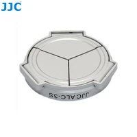 jjc camera silver self retaining open close protector auto lens cap for panasonic dmc lx3leica d lux4 silver