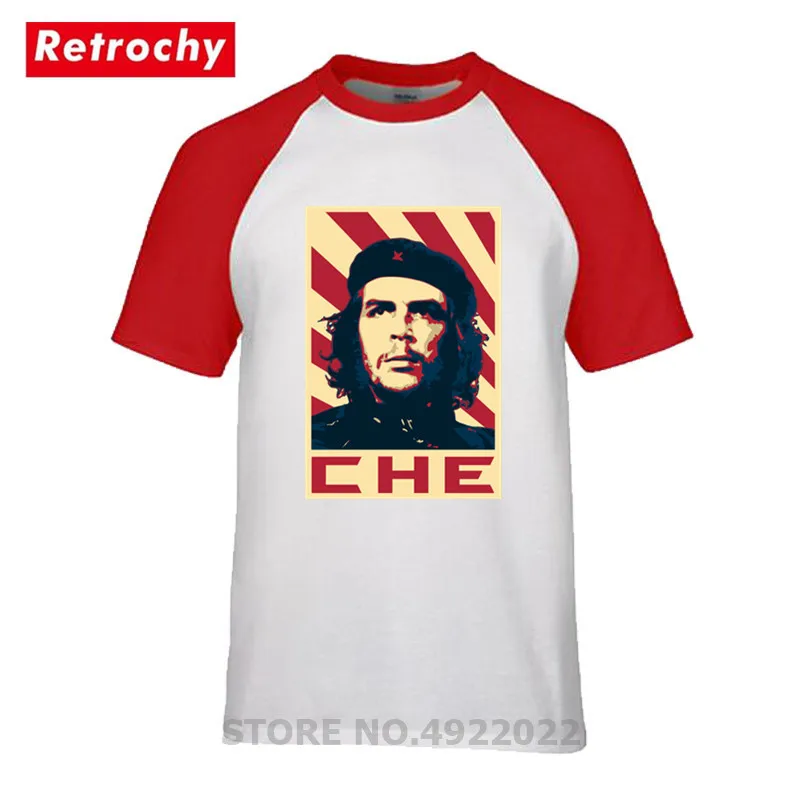 Che Guevara Retro Propaganda Poster T Shirt Men Cuba Communist Hero T-shirt Casual Pride 100% Cotton Hipster Tshirt Quality Tops | Мужская
