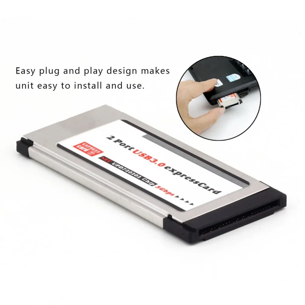 Высокоскоростная Экспресс карта Expresscard к USB 3 0 2 порта адаптер 34 мм экспресс
