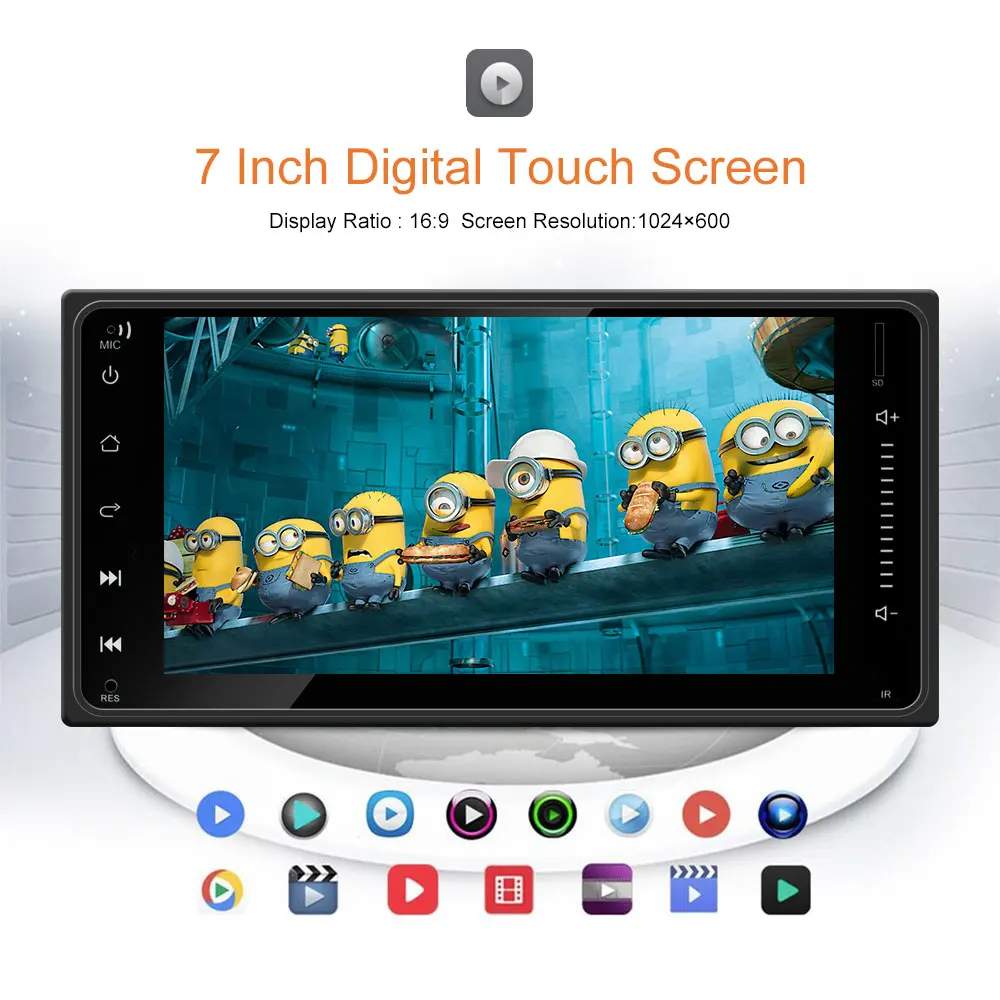 С тюнером dab android 4 ядра 2 din Автомобильная магнитола с gps навигацией Wi Fi + Bluetooth радио