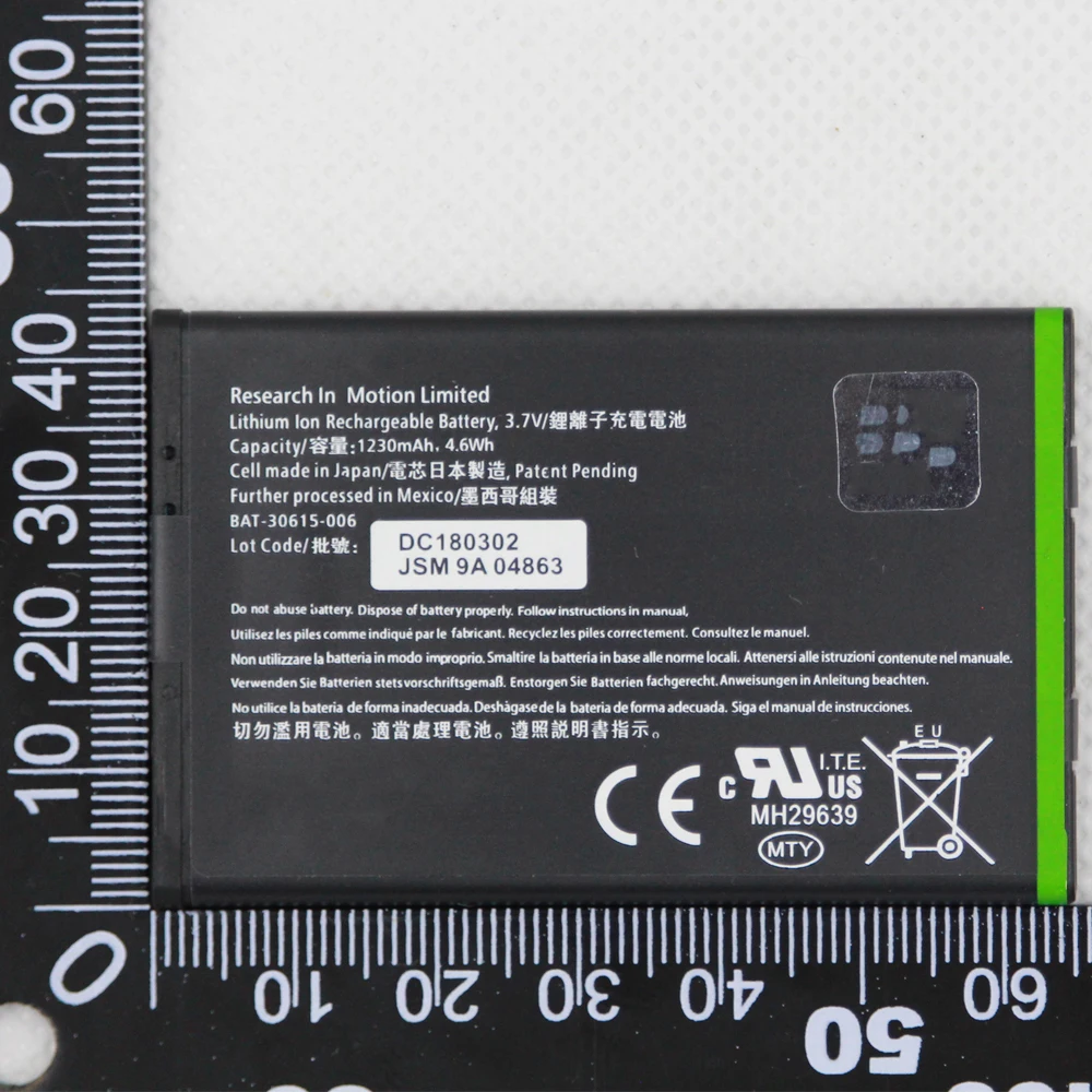 

5 шт./лот 1230 мАч фонарик JM1 Аккумулятор для Blackberry Bold 9900 9930 9790 P9981 фонарь 9380 9850 фонарь аккумулятор