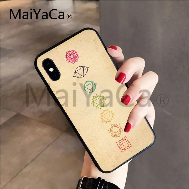 MaiYaCa Мандала чакра для йоги красивые мягкие Аксессуары телефонов чехол iPhone 7 6 X 6S