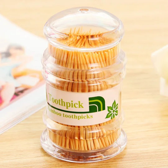300pcs/Box Creative Natural Health Double Available Bamboo Toothpicks Home Hotel Disposable Fruit Pick | Дом и сад
