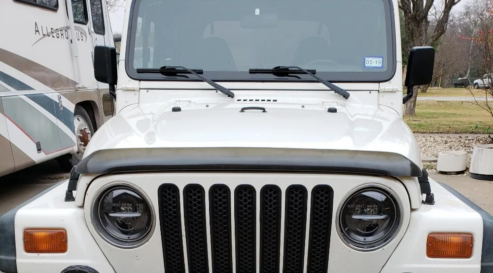 Для Jeep Wrangler светодиодные фары 7 дюймов Круглый Высокий Низкий Луч DC 12 В 24 в фары для Lada 4x4 urban Niva suzuki samurai