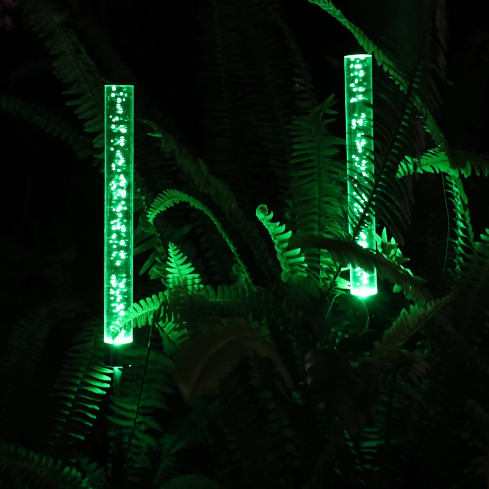 Солнечный садовый светильник s наружный акриловый RGB меняющий цвет Солнечный пузырь светодиодный светильник ing водонепроницаемый беспроводной Ночной светильник 2 упаковки