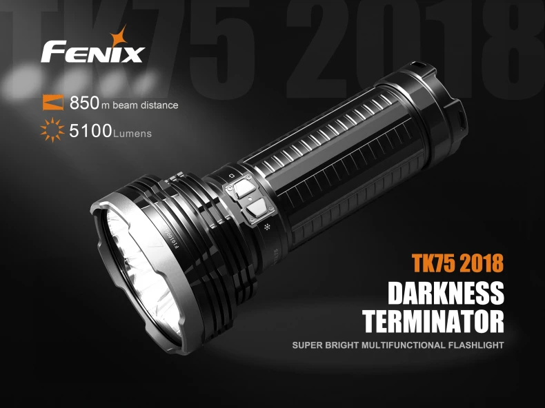 2018 Новый светодиодный фонарь осветительный Fenix TK75 Cree XHP35 HI 5100 люмен фонарик с