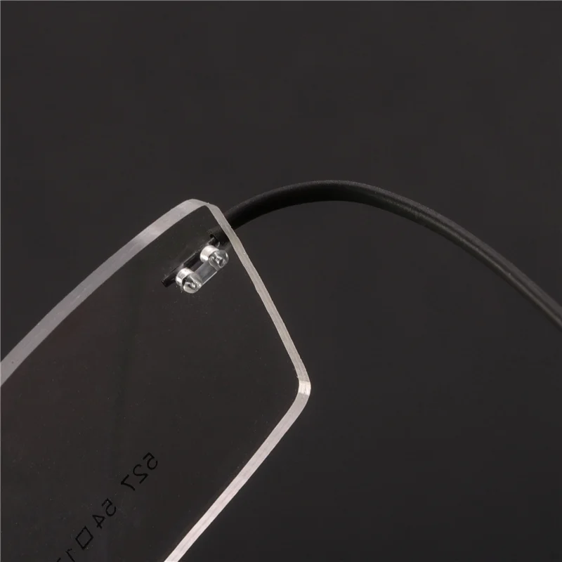 Flexible Alloy Prescription Glasses Men Myopia Hyperopic Progressive Transparent Frameless Ultralight #527 |