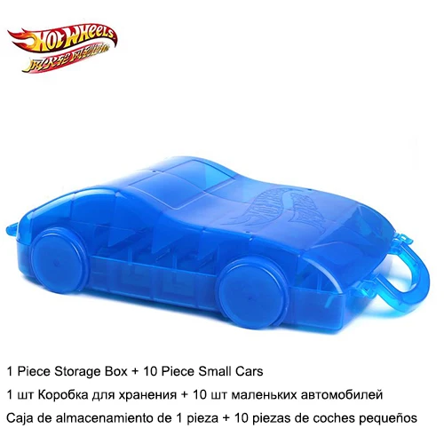 10 Cars Hot Wheels модель автомобиля коробка для хранения Вмещает 16 шт. Hotwheels автомобили игрушка парковка портативные двухсторонние складные модели подвижные колеса - Цвет: 10 Cars