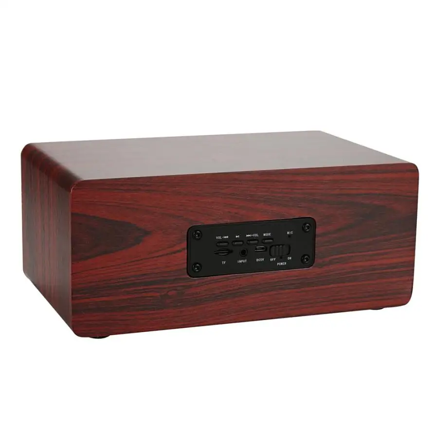 Hiperdeal Портативный аудио видео Колонки Ретро Вуд Беспроводной Bluetooth Динамик HiFi 3D