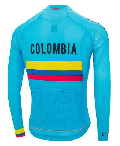 

WINTER FLEECE THERMAL 2019 COLOMBIA NATIONAL TEAM ONLY LONG SLEEVE ROPA CICLISMO CYCLING JERSEY CYCLING WEAR SIZE XS-4XL