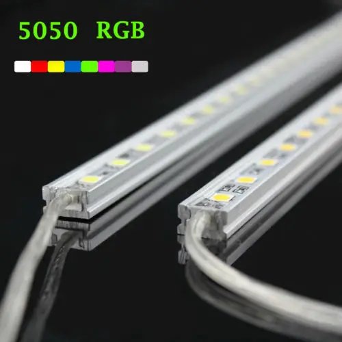 5X 30 LED RGB Изменение цвета SMD 5050 полоса гриль огни Бар паз жесткая водонепроницаемая