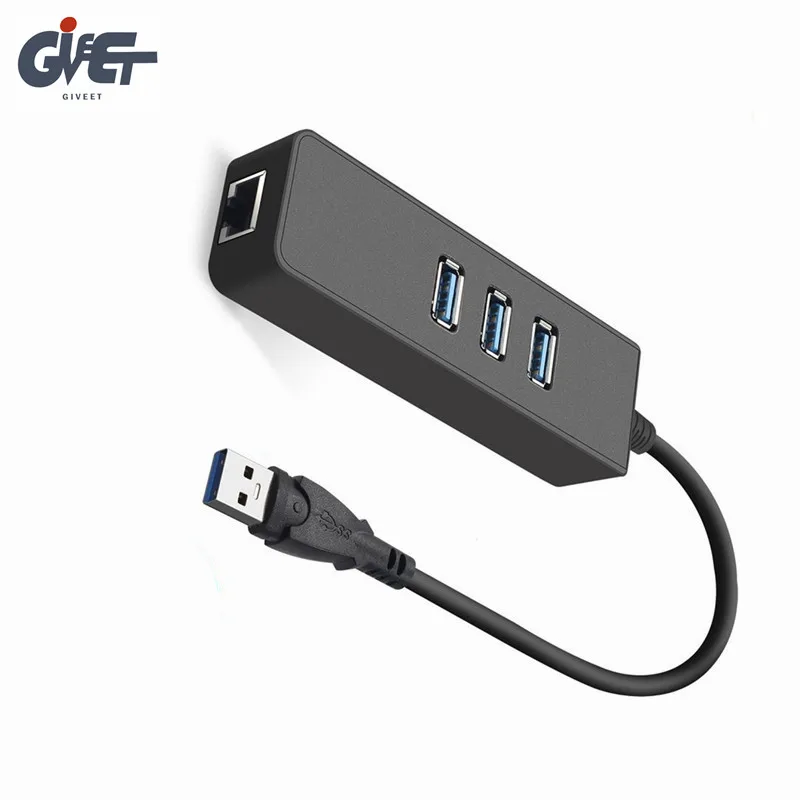 Портативный USB 3 0 к RJ45 10/100/1000 Мбит/с сетевой LAN Проводной адаптер Ethernet для Chromebook
