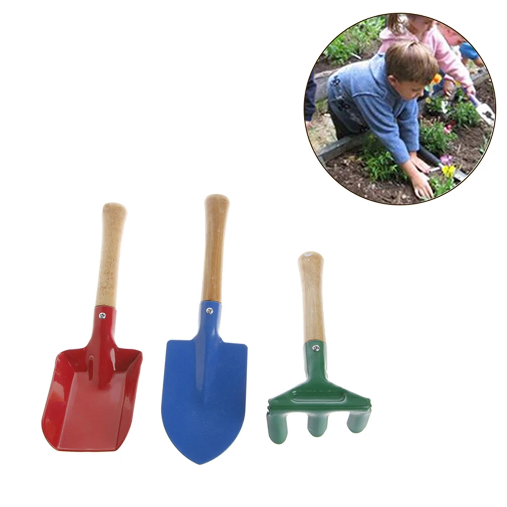 

6 шт. детские игрушки в виде садовых инструментов яркий Цвет набор инструментов для садоводства с крепкая деревянная ручка технического обс...