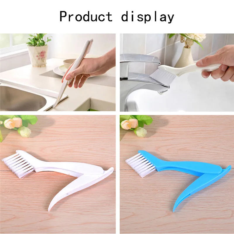 Новинка 2018 многофункциональная складная пластиковая щетка для очистки угловых