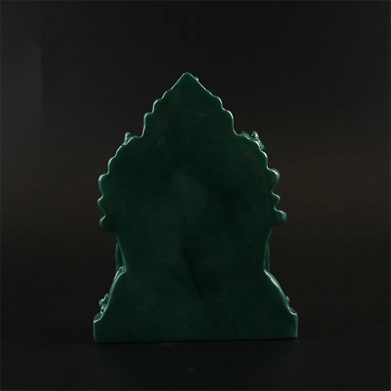 12cm Colored Plated Imitate Jade Material Resin Geneisha Indian God Putting Decorate Small Effective Statue Decoration | Дом и сад
