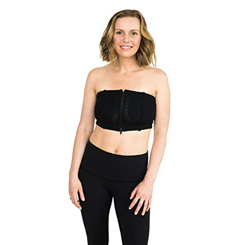 Женский бюстгальтер для беременных с зажимом и помпоном без использования рук