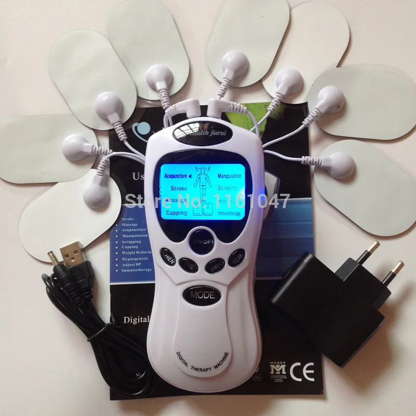 Электрический стимулятор для всего тела белый двухвходной Массажер