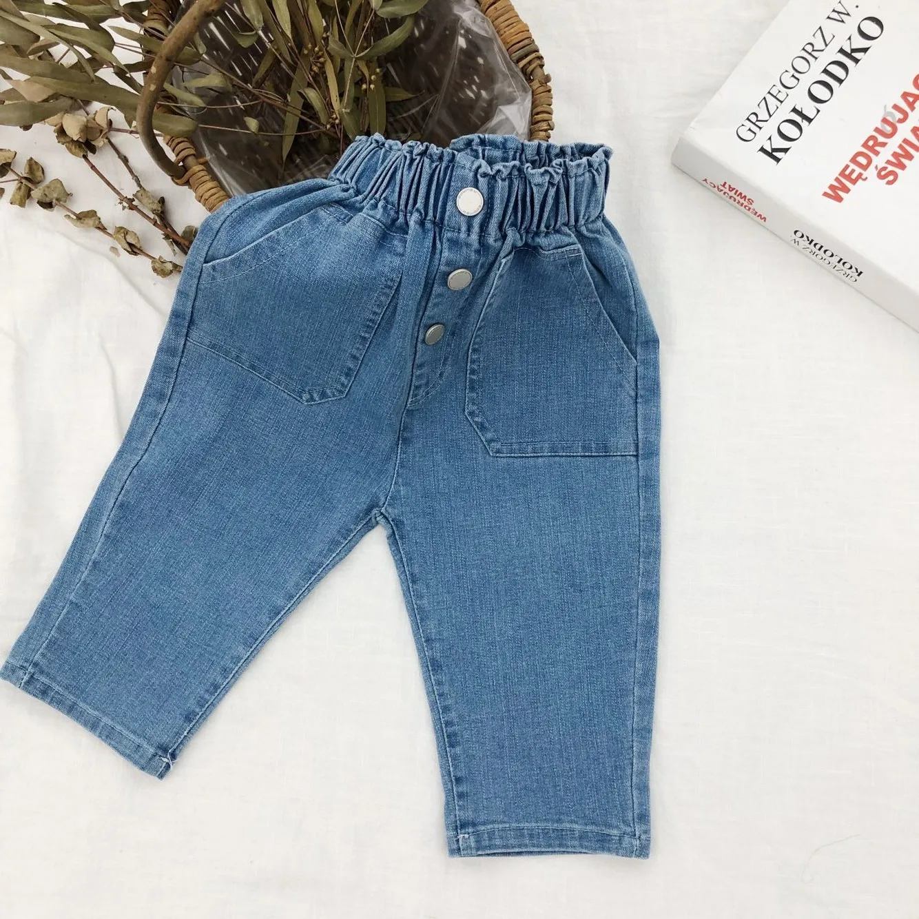 Весна 2019 Новое поступление хлопковые однотонные универсальные свободные джинсы