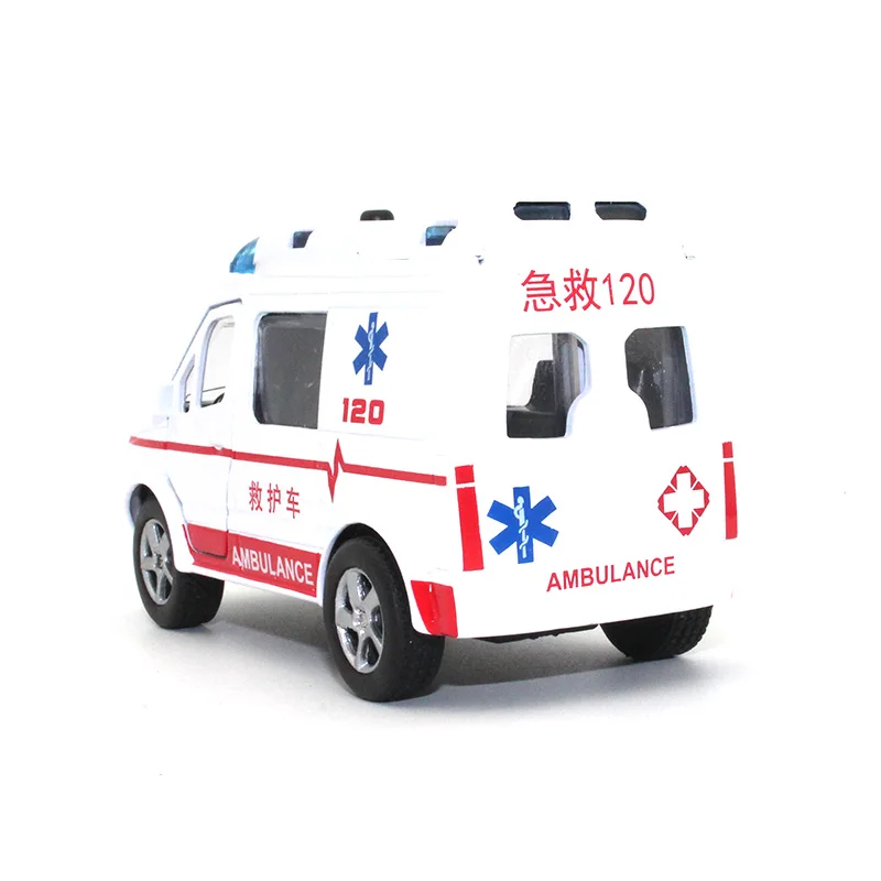 ETI 1:43 модель автомобиля из сплава Детские литые игрушки звук скорой помощи и свет