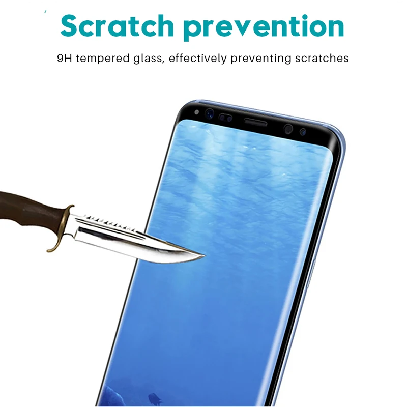Закаленное 9D-стекло для экрана Samsung Galaxy Note 8 9 S9 S8 Plus S7 Edge A6 A8 2018 защита с полным