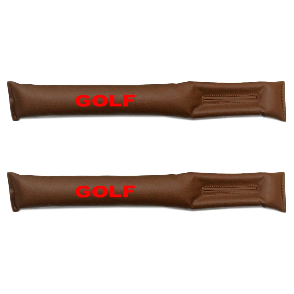 Golf Brown 2 шт. новые кожаные автомобильные сиденья зазор наполнитель мягкий коврик Герметичная прокладка для Volkswagen VW Golf 6 MK6 Golf 7 MK7 Tiguan - Название цвета: Golf Brown
