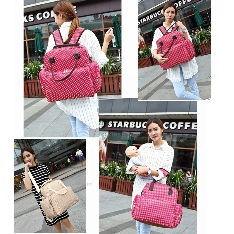 Модный нейлоновый Многофункциональный рюкзак для мам сумка тоут мессенджер