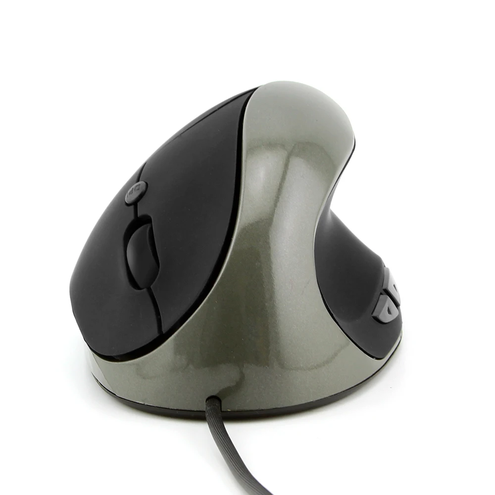 Only Gray Mouse CHYI Проводная эргономичная Вертикальная мышь 5D USB оптическая компьютерная игровая мышь 800/1200/1600 dpi здоровая игра Mause для ПК ноутбука - Цвет: Only Gray Mouse