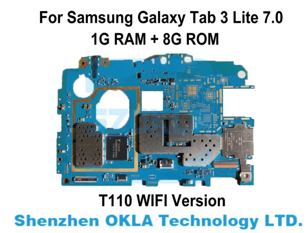Оригинальная материнская плата Samsung Galaxy Tab 3 Lite 7 0 T111 T110 1 ГБ ОЗУ 8 Гб ПЗУ Замена