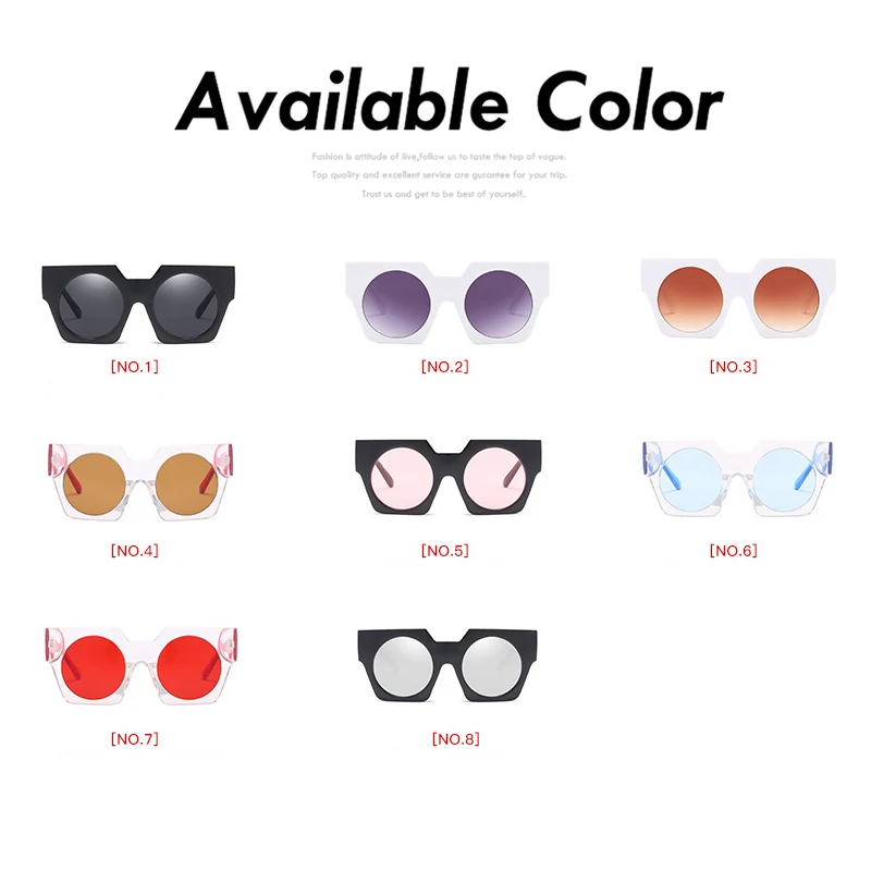 Женские и мужские круглые солнцезащитные очки LEIDISEN красные синие линзы с