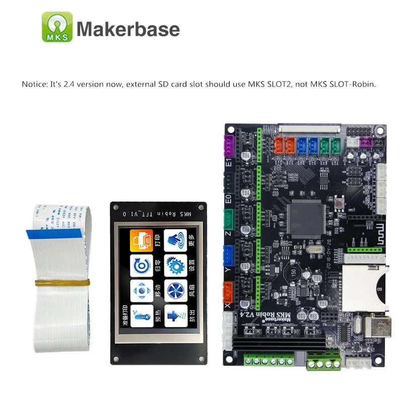 Makerbase MKS Robin 32Bit Control Board 3D Printer parts mainboard support marlin2.0 controller board with TFT Touch Screen - купить по