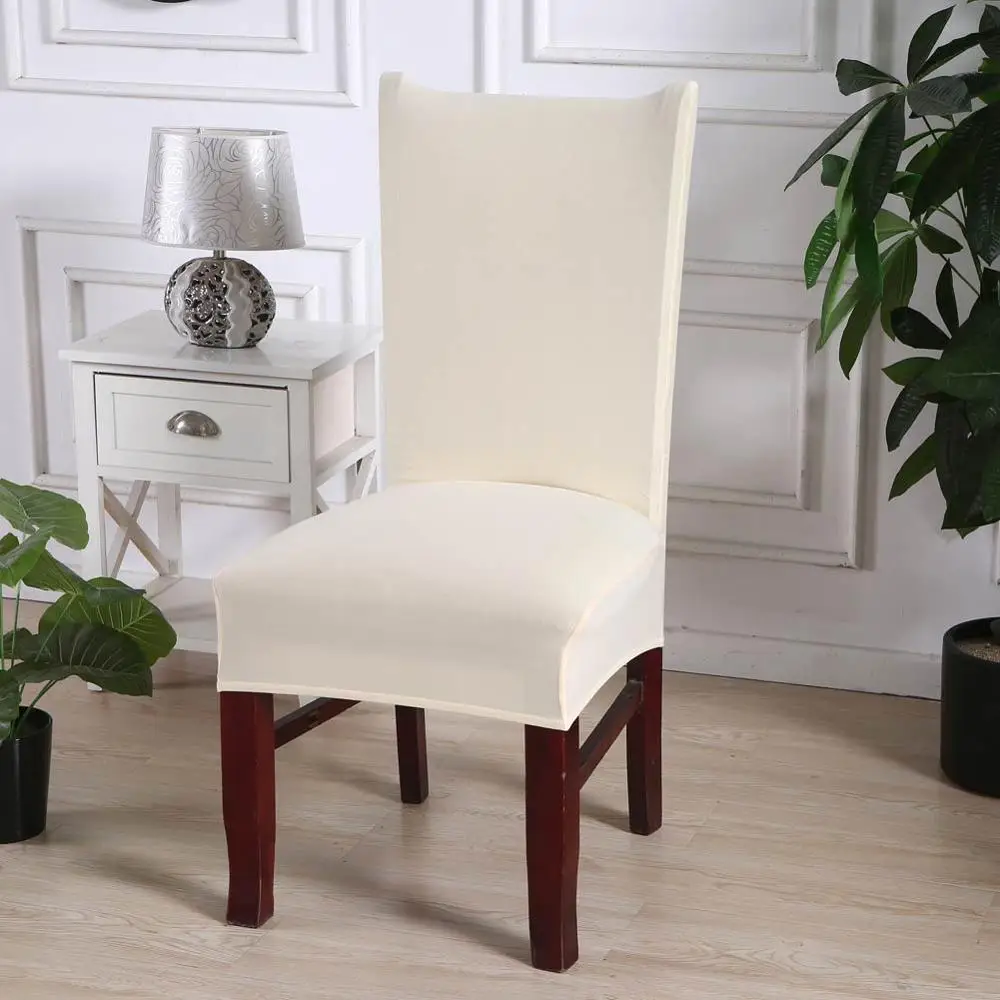 20192274beige Svetanya простой цвет ужин чехол для кресла для дома стрейч эластичный - Color: 20192274beige
