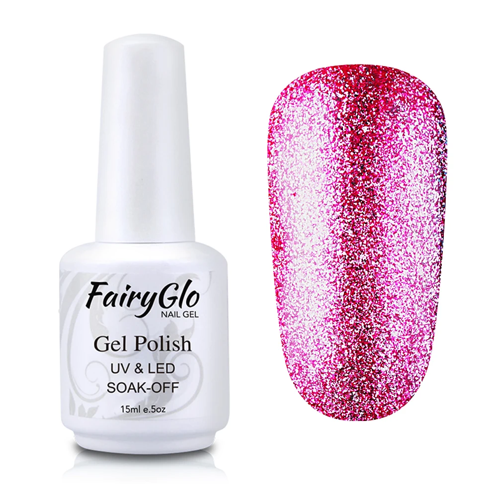 58021 Fairyglo для ногтей гель 15 мл с сияющими блестками УФ гель лак для ногтей светодиодный Краски покрытие для ногтей, полустойкое к Платиновый гель для ногтей Лаки для горячего тиснения для дизайна ногтей - Цвет: 58021