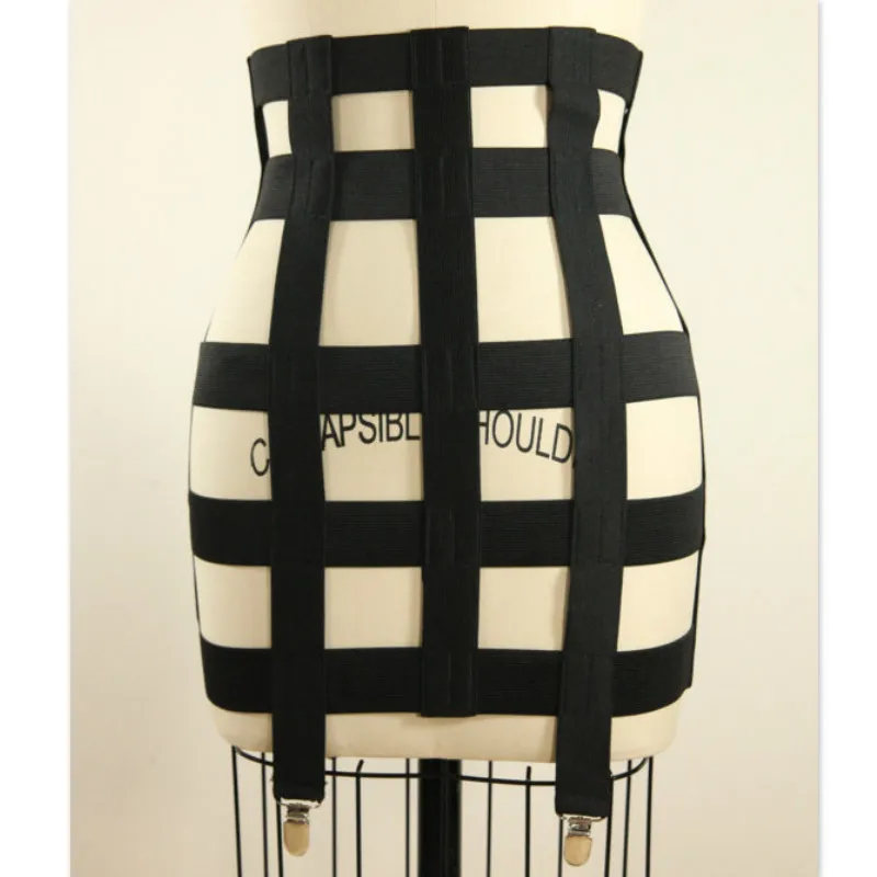 2017 новая одежда для рейв Пастельная подвязка в готическом стиле пояс на