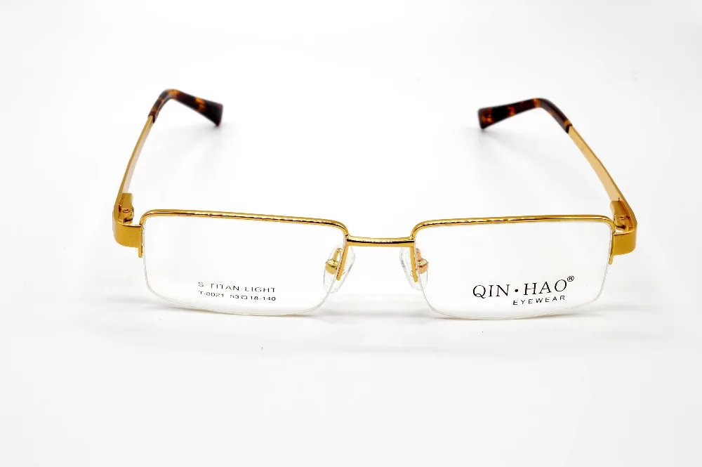 Заказ очки для чтения титанового сплава SEMI-RIM золото мужские кадр Бизнес