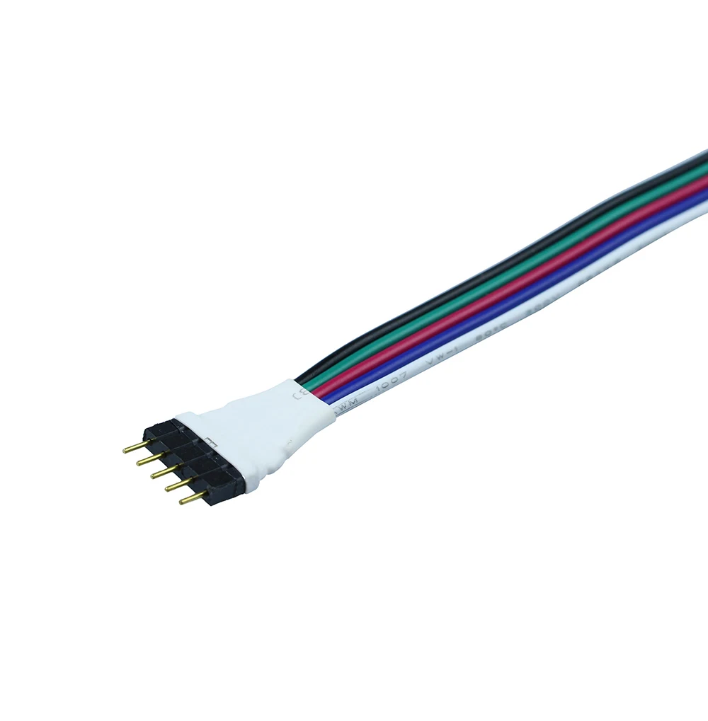 1 шт./лот 5pin коннектор RGBW Мужской Удлинительный кабель провод шнур для SMD 5050 RGBW/RGBWW
