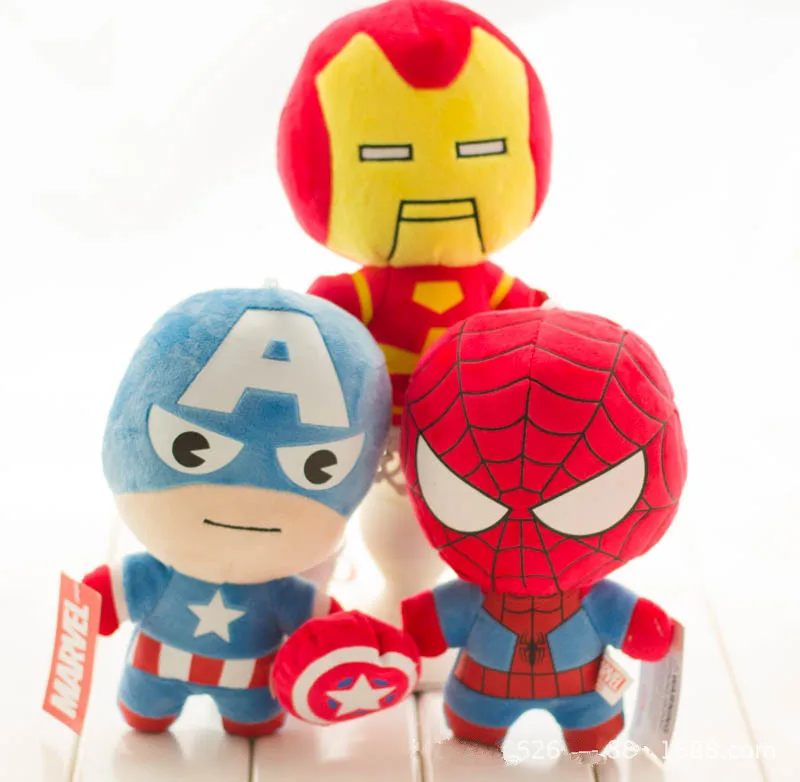 Marvel Мстители Железный человек плюшевые игрушки Халк Тор Капитан Америка Spider-man чучела аниме супергерой плюшевые игрушки мягкий прекрасный подарок, кукла