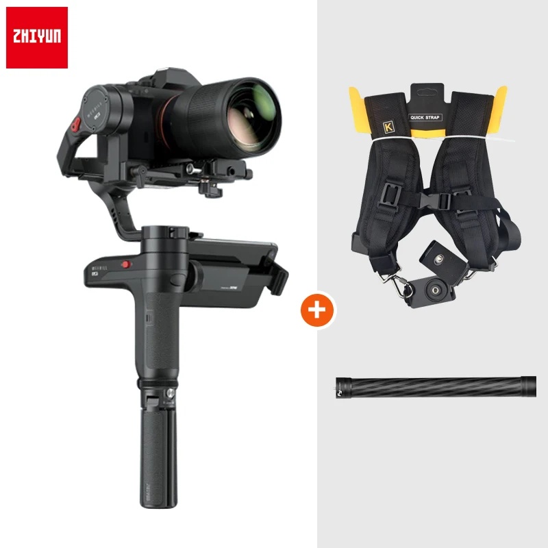 Zhiyun Weebill LAB 3-осевой ручной карданный стабилизатор для беззеркальной камеры sony A7R3 A7S2 A7M3 A6300 A6500 Lumix GH5 PK Crane 3 - Цвет: w Shoulder strap