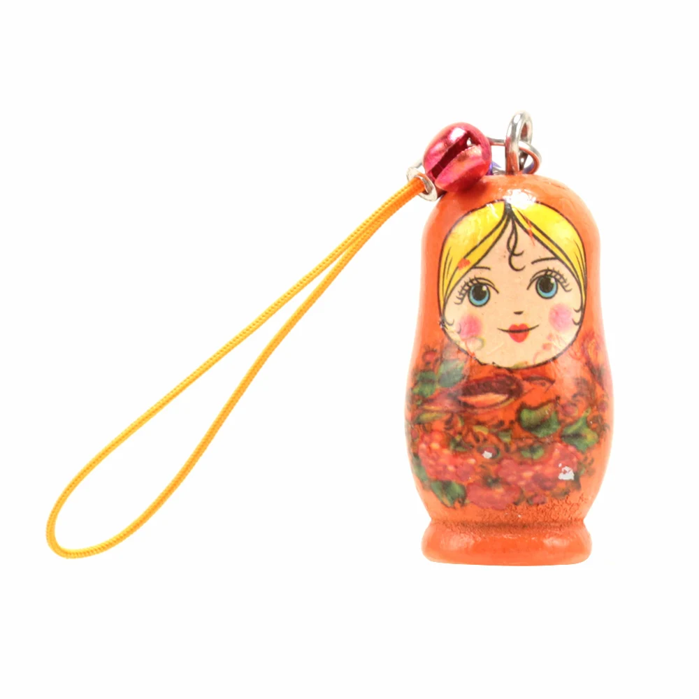 12 шт. русские куклы-матрешки, брелки для ключей из капельного дерева, Декоративный Рождественский подарок