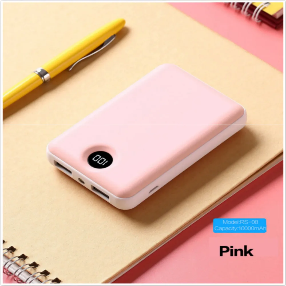 Внешний аккумулятор для xiaomi mi iPhone Samsung Mini Pover Bank 10000 мАч светодиодный дисплей