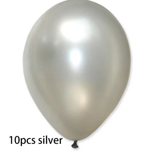 10pcs silver Единорог вечерние украшения набор 3D большой единорог шары звезда сердце воздушный шар из фольги для девочек на день рождения тема вечерние принадлежности для декора сувениры - Цвет: 10pcs silver