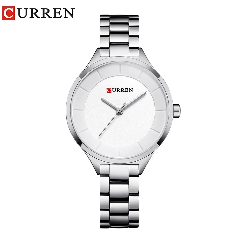 silver white CURREN, часы из розового золота, женские часы из нержавеющей стали, женские часы, женские часы,, роскошные золотые цвета, модные, Relogio Feminino - Цвет: silver white