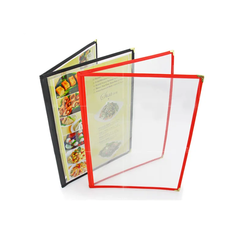 Чехол книжка для меню двойного сложения держатель с 2 страницами и 4 защитными