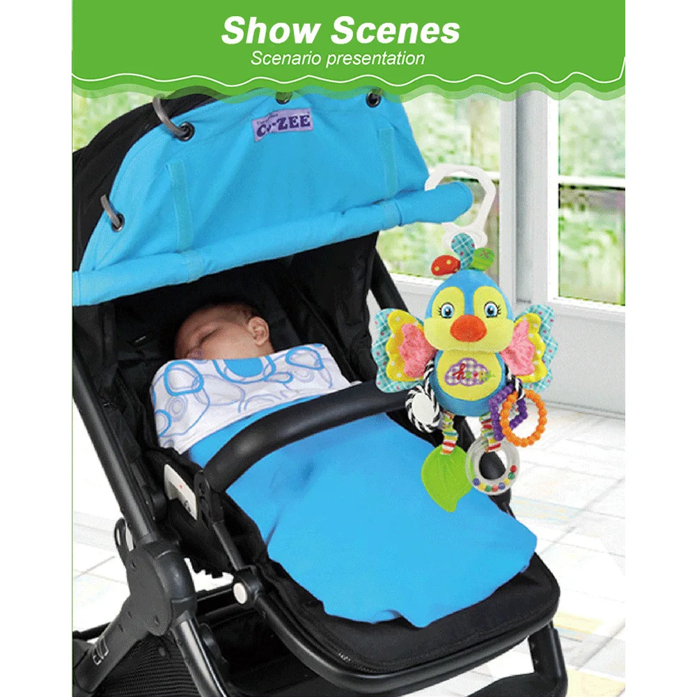 Newest Hot Kids Baby Infant Animal Plush Stroller Crib Pram Rattles Hanging Bell Play Toy Baby Rattles